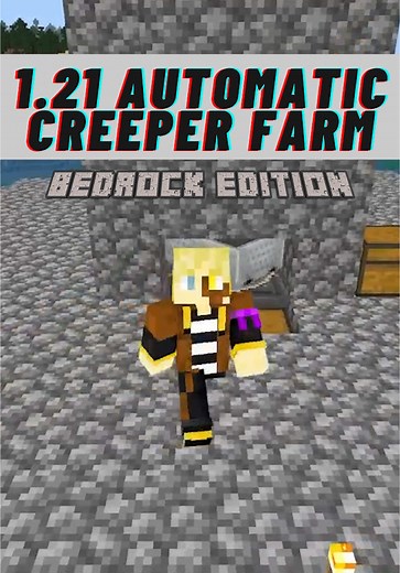 Automatic Creeper Farm in Minecraft Bedrock Edition