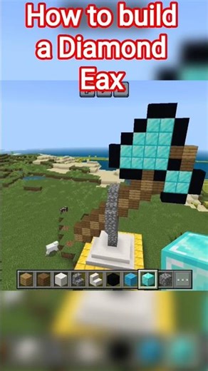 How to build a Dimond Eax in Minecraft #short #minecraft