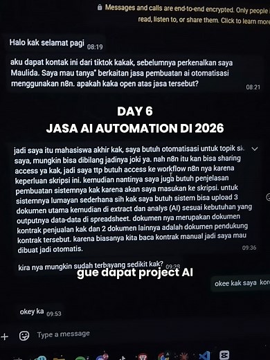 Day 6 kerjain project AI Automation dari klien #automation #freelancer #bisnisonline #n8n #ai