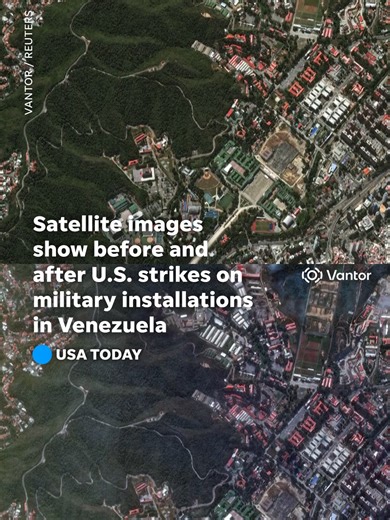 See dramatic before and after satellite images of U.S. airstrikes in Venezuela during the operation to capture President Nicolás Maduro. #Venezuela#military#politics