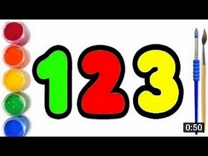 DRAWING NUMBERS 123 FOR CHILDREN बच्चों के लिए ड्राइंग नंबर 123 сурет салу / glitter numbers 123