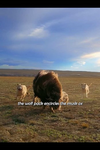Musk Oxen: Nature's Defense Against Wolf Packs