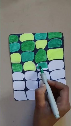 🌀 Abstract Pattern Art: Satisfying Geometric Doodles | Green & Yellow Palette 🌀