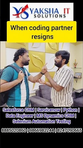 Coding Partner #yakshaitsolutions #software #trending #comedy #shorts #servicenow #salesforce