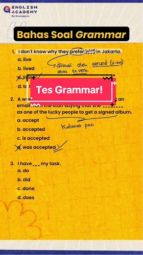 Belajar Grammar Bahasa Inggris Bersama!