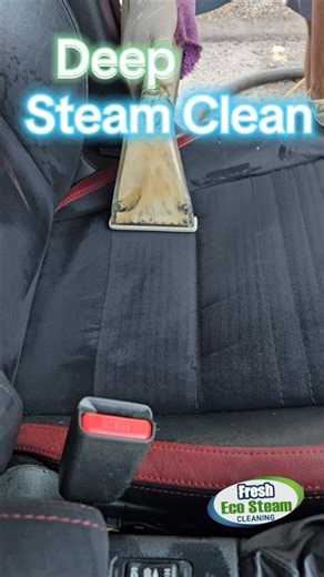 Deep steam cleaning to remove those hidden contaminants from black seats