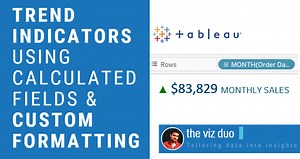Trend Indicators using Calculated fields in Tableau