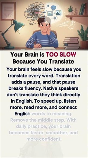 Your Brain Is TOO SLOW Because You Translate 🧠🐌 #englishforbeginners