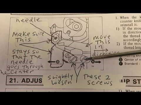 Juki DDL-5550-6 Thread Cutter adjustment