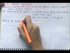 Calculate the mass percent of different elements present in sodium sulphate (Na2SO4). #ncert