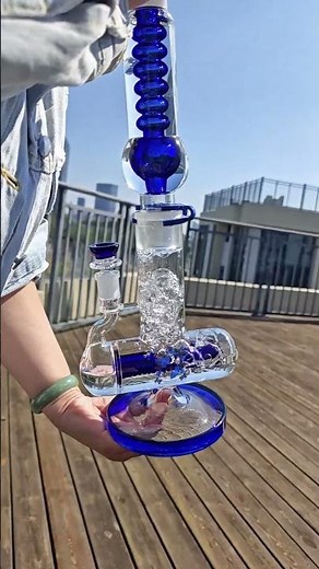 Phoenix Star Freezable Glycerin Bong with Inline Perc in Action #bongguy #stonerfam