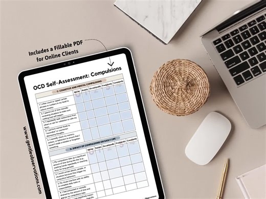 OCD Obsessions Self-assessment, OCD Worksheets, Obsessive Compulsive Disorder, Intrusive Thoughts, Anxiety Assessment, CBT Magical Thinking - Etsy
