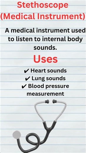 🔥What is a Stethoscope? Uses Explained Simply in 44 Seconds 🩺Nursing Basics | Stethoscope