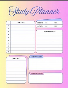 2025 Student Planner, Customizable Study Planner, Printed Digital Product. - Etsy