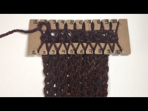 Cómo Tejer BUFANDA EN TELAR DE CARTON - Paso a Paso Crea tu Propio Telar y Bufanda