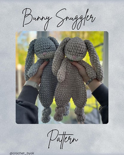 Bunny Snuggler Crochet Pattern: Amigurumi Lovey Tutorial (PDF Download, US Terms) - Etsy