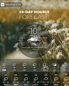 Meet Weather Live゜— the world’s 🗺 most beautiful weather app🌦. Now with the 14-DAY HOURLY FORECAST 📆! | Weather Live