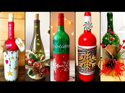 Very Beautiful Christmas Bottle Crafts #Trending 2026 | Festive DIY Home Decor Ideas