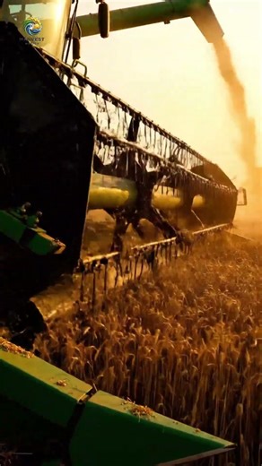 Massive Barley Harvest! 🌾 Heavy Machinery Power #agriculture