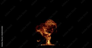 Real fire explosion, bomb explosion in 4k resolution, for creative used in visual effects. Stock Video