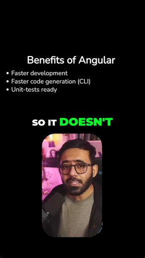 5 Major Benefits of Using Angular: Build Faster with Less Code! 🔥 Why choose Angular over building from scratch? Discover 5 key benefits: faster development, rapid code generation with the Angular CLI, built-in unit testing, a consistent coding standard (it's opinionated!), and excellent code reusability. Write less, do more! Watch the whole video here: https://www.youtube.com/watch?v=oUmVFHlwZsI . . . #Angular #Benefits #Programming #Develope #WebDevelopment #JavaScript #Coding #Frameworks #An