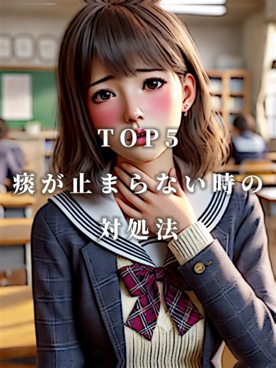 痰が止まらない時の対処法TOP5 #雑学 #Top5 #痰 #喉痛い