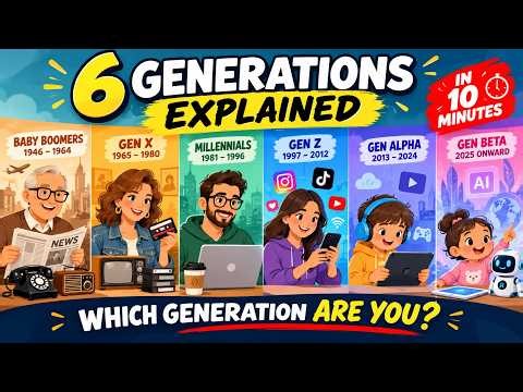 Boomers to Gen Beta Explained in 10 Minutes | Which Generation Are You? #generationgap