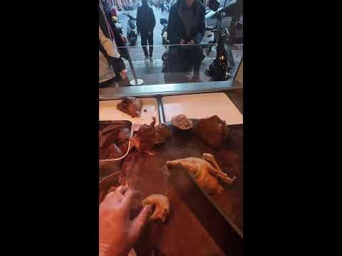 Real-Time Roast Goose Prep | Cleaver Action & Serving Workflow | Ambient Sounds