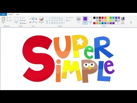 How to draw the Super Simple logo using MS Paint | How to draw on your computer