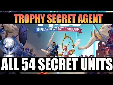 Totally Accurate Battle Simulator - All 54 Secret Units Secret Agent Guide + Secret Levels (TABS)FIX