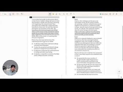 EVERY Advanced Reading Question for May Digital SAT 1600 by 8 Time Perfect Reading Scorer