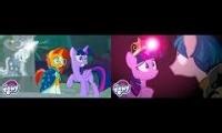 Mix of 2 videos from youtube : MLP: FiM: Dial up to Eleven for Season Seven!: Shadow Play: Part I and Part II.