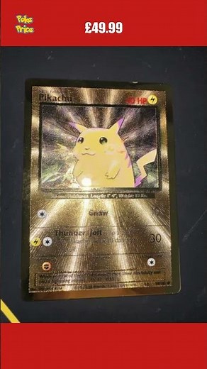Pokemon Card - GOLD Pikachu 58/102 - 25th Celebrations UPC 2021 Base Set Metal
