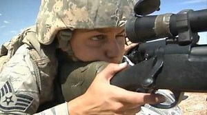 Female Airman Owns Sniper Course