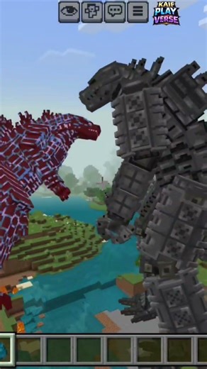 Minecraft Battle: Supercharged Gojira vs Mechagodzilla ⚡🔥 Ultimate Clash! #shorts #youtubeshorts