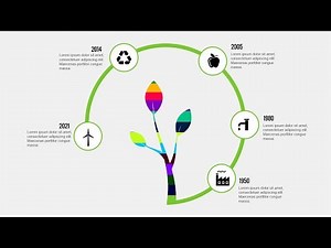 Plant Timeline Infographic Green Eco-friendly template design for PowerPoint