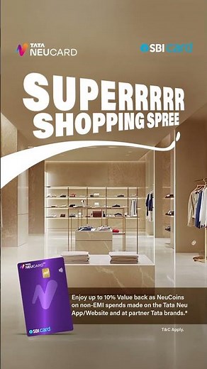 Indulge in a truly rewarding shopping experience with Tata Neu Infinity Credit Card