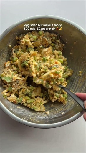 Spicy Fancy Egg Salad!! 390 cals, 32gm protein