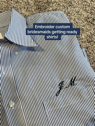 Custom Monogrammed Oxford Shirts for Bridesmaids