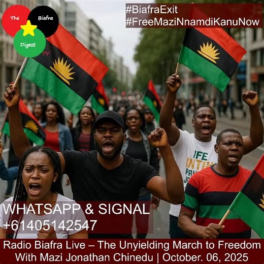 In this compelling edition of Radio Biafra Live, host Mazi Jonathan Chinedu delivers a passionate message on the enduring struggle for Biafra’s liberation. The broadcast calls for unity, courage, and continued resistance in the face of injustice, while renewing the urgent demand to #FreeMaziNnamdiKanuNow. With truth and conviction, Mazi Jonathan reaffirms the unstoppable spirit behind the #BiafraExit movement and the people’s determination to reclaim their destiny. #RadioBiafra #BiafraExit #Free