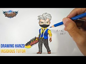 Menggambar Hanzo Insidious Tutor Mobile Legends Chibi Fanart | Drawing Hanzo Insidious Tutor