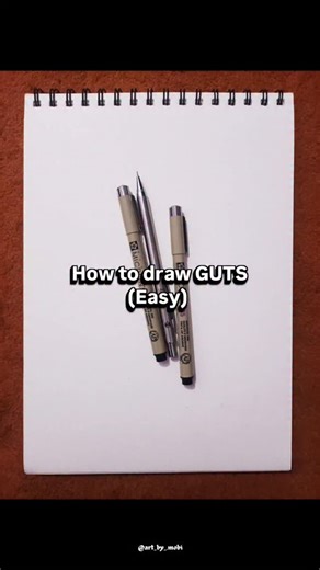 Mobi Arts on Instagram: "How to draw Guts (easy) 😶‍🌫"