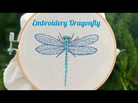 Stunning embroidery Dragonfly. Easy to do. #viral #creative #handmade #easy #subscribe