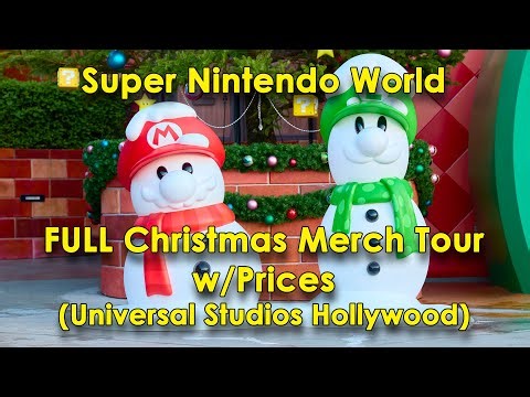 Super Nintendo World - FULL CHRISTMAS MERCH TOUR - 1UP Factory Store @ Universal Studios Hollywood