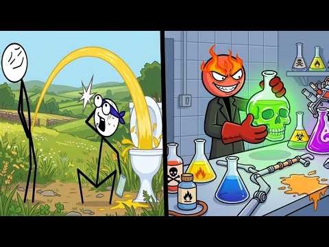TOILET TIME vs ALCHEMY PUZZLE - Satisfying STICKMAN Double Gameplay ASMR (android/ios)