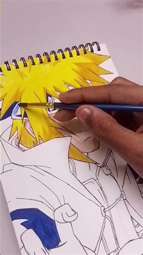 minato namikaze from Naruto Shippuden.( we know as a yellow flash ⚡⚡🥵 wait for end #drawing #naruto