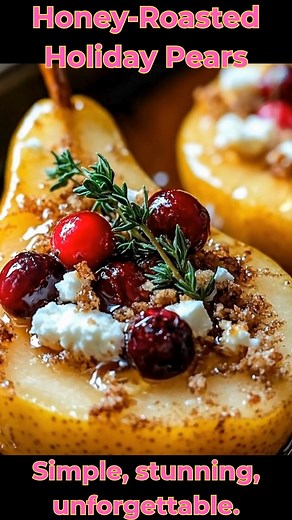 309K views · 3K reactions | Honey-Roasted Holiday Pears with...