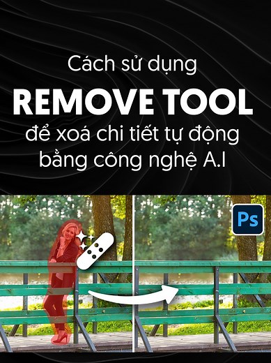 Bà nội bạn cũng có thể xoá vật thể bằng Photoshop khi sử dụng công cụ remove tool có công nghệ A.I này #photoshop #learnontiktok #thanhcongnghe #tutorial