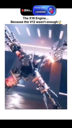 sci || tech || games on Instagram: "The X16 piston concept reimagines how an engine could breathe, fire, and make power - using sixteen tiny pistons arranged in an X-shaped layout instead of the usual cylinders we're used to. Each piston fires in perfectly timed waves, creating incredibly smooth rotation and far more efficient combustion. The design reduces vibration, boosts torque, and delivers power more evenly than a standard engine, all while taking up a fraction of the space. It's still exp