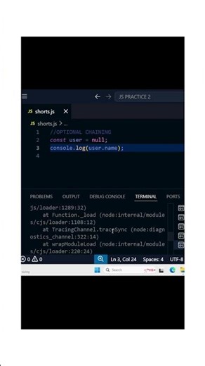 Javascript trick #4 to use optional chaining operator for returning undefined for null values.